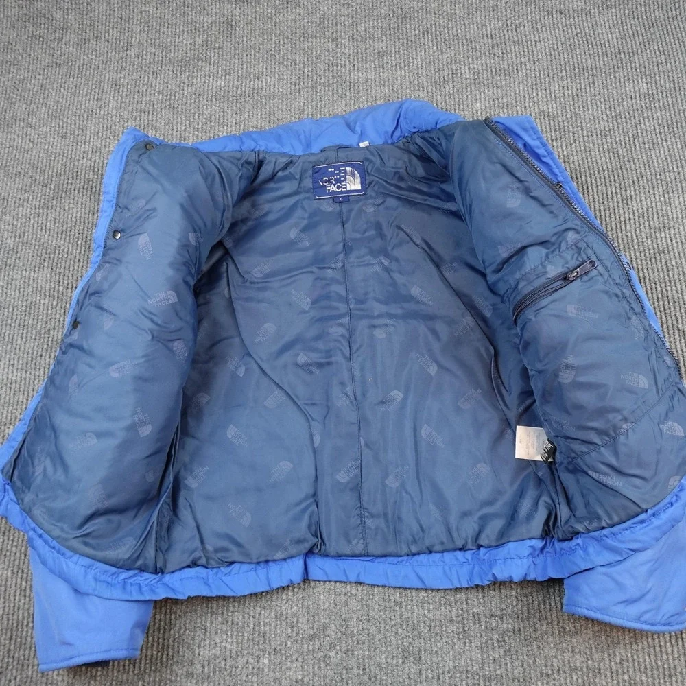 Vintage North Face Jacket Mens Large Blue Puffer Ski Full Zip Insulated